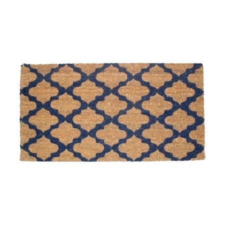 MAT COIR BLU/BRN 18X30